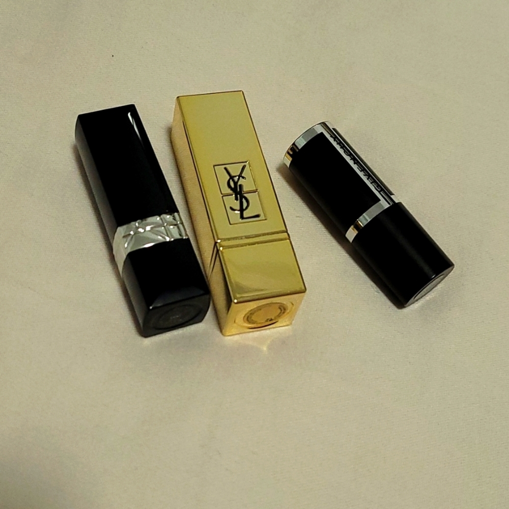 3 NWOT mini deluxe red lipsticks (CD, YSL, Givenchy)
